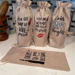 Custom made wine gift bags